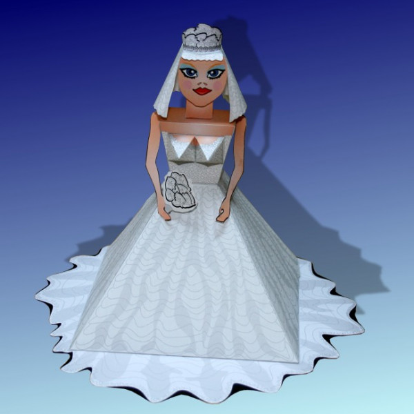 Geldgeschenk Brautkleid