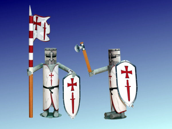 Bastelartikel Spielzeug Ritterfiguren Schwertbruder Orden