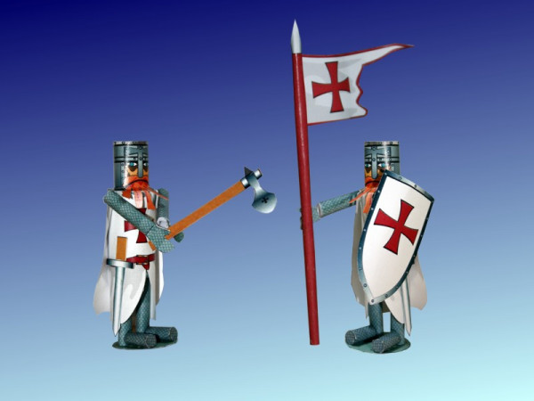 Bastelartikel Spielzeug Ritterfiguren Templer
