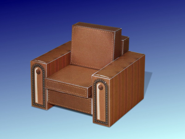 Bastelbogen Sessel
