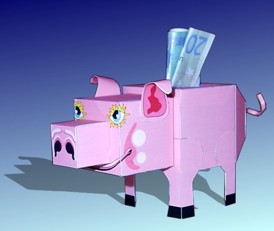 Papercraft Piggybank