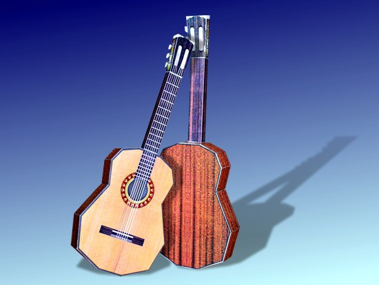 Bastelbogen Gitarre