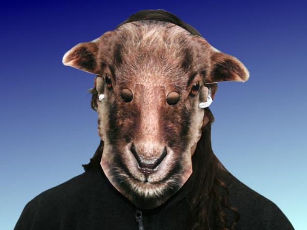 Tiermaske Braunes Schaf