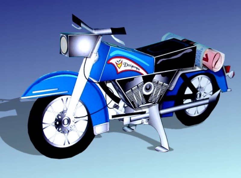Motorrad-Geldgeschenk – PDF-Bastelbogen