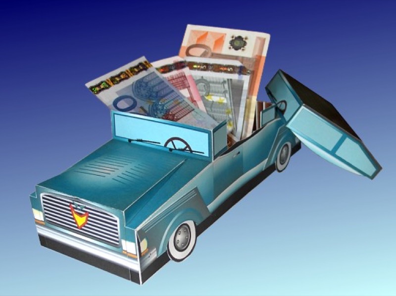 Printable Car Money Gift
