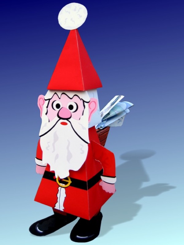 Santa Claus Money Gift Holder