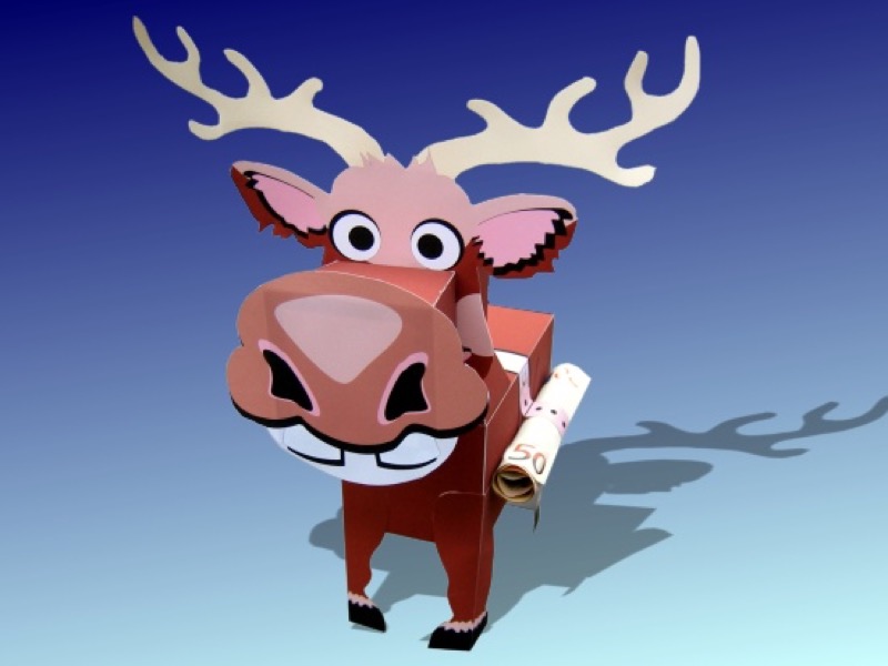 Printable Reindeer Money Gift